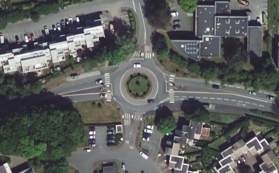 Vue aérienne du Rond-Point du Château