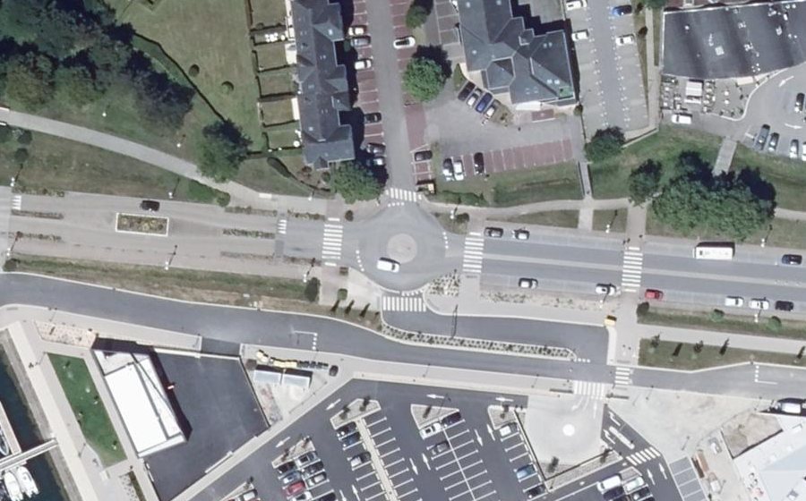 Vue aérienne du Boulevard de la Résistance
