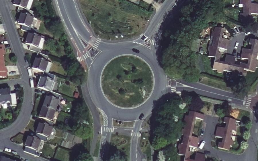 Vue aérienne du Rond-Point du Héron