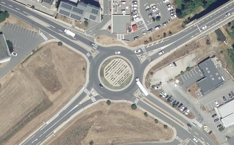 Vue aérienne du Rond-Point Marcel Pagnol