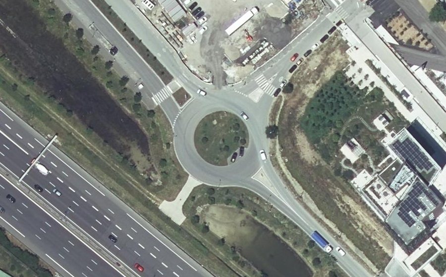 Vue aérienne du Rond-Point Henri Rozes