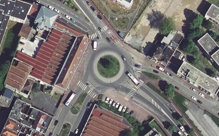 Vue aérienne du Rond-Point du Tilleul