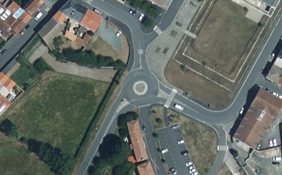 Vue aérienne du Rond-Point du Marais Poitevin