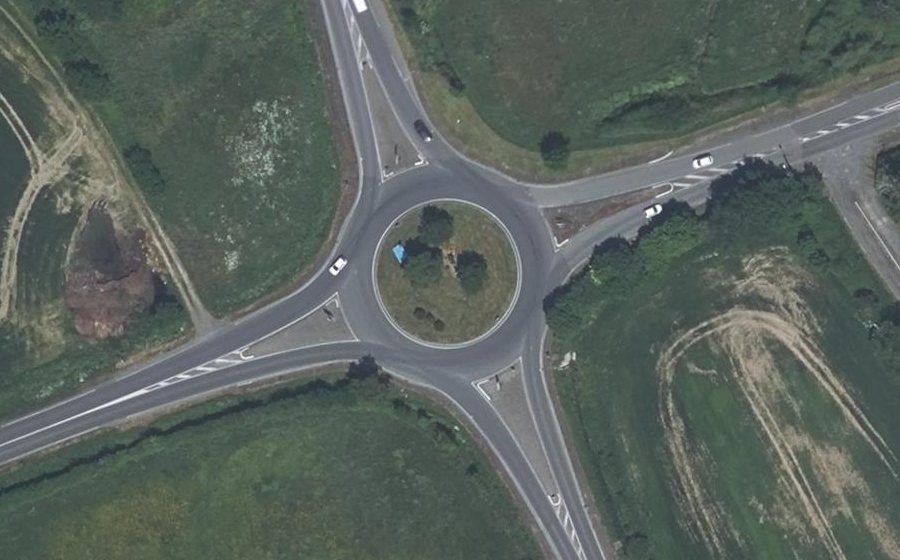 Vue aérienne du Rond-Point de l'Océan
