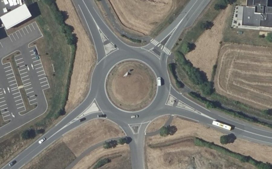 Vue aérienne du Rond-point Maurice Schumann