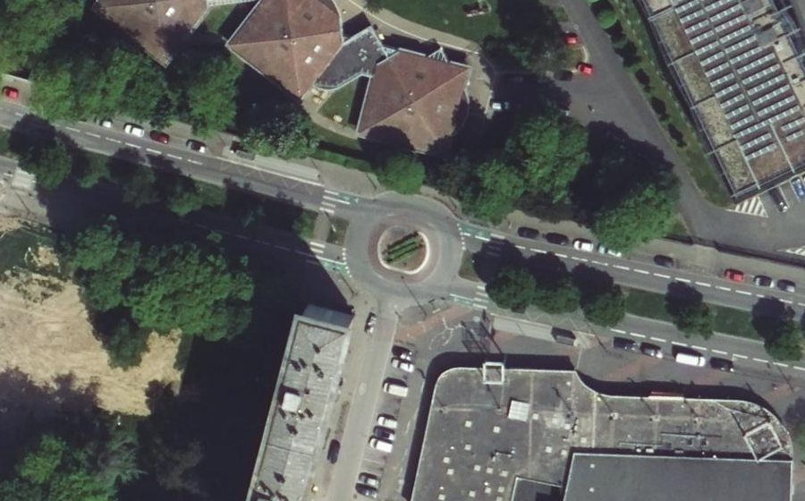 Vue aérienne du Boulevard de Metz