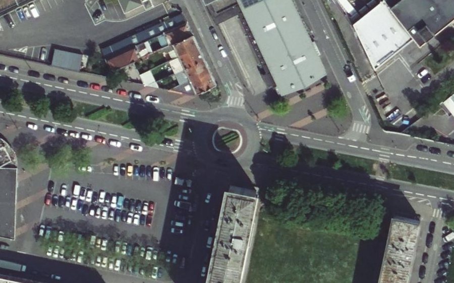 Vue aérienne du Boulevard de Metz