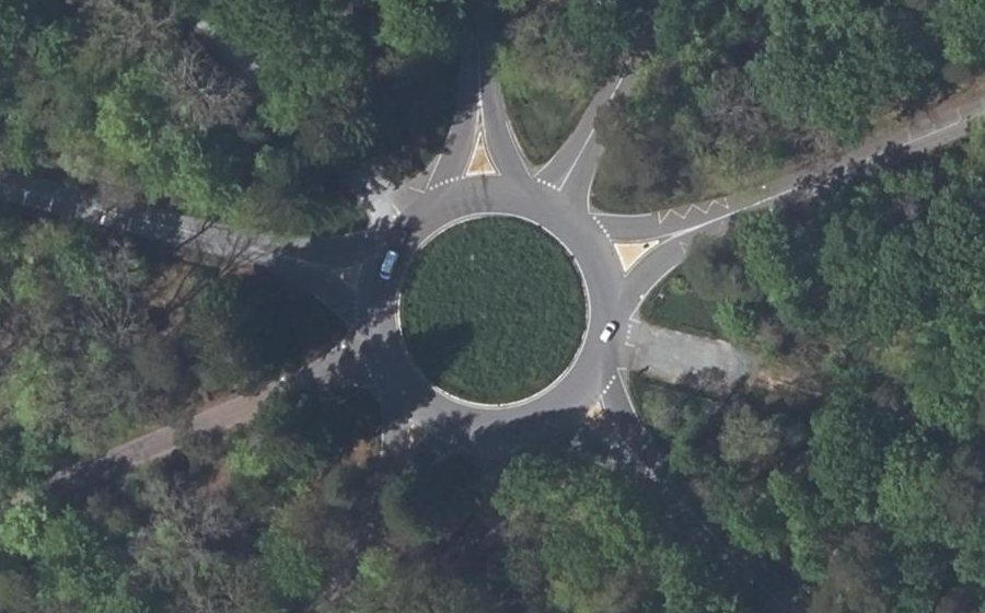 Vue aérienne du Rond-Point de la Belle Étoile