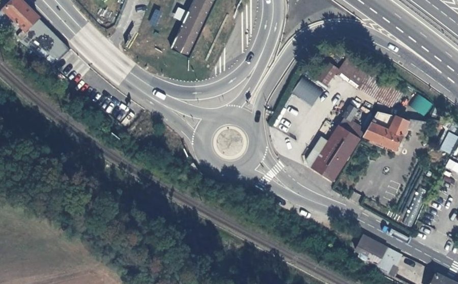 Vue aérienne du Route de la Libération