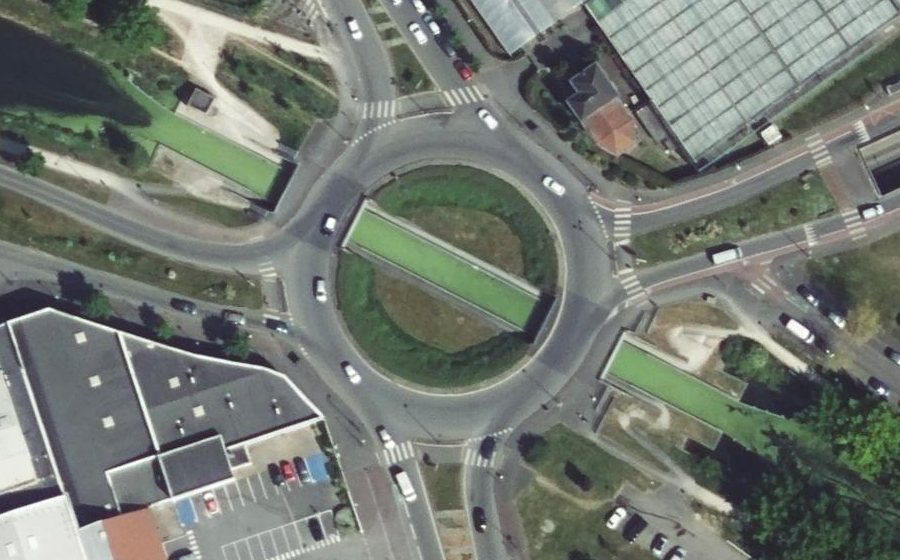 Vue aérienne du Giratoire des Couteaux