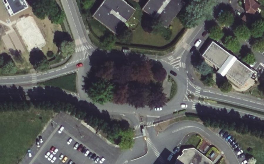 Vue aérienne du Rond-Point de la Gendarmerie