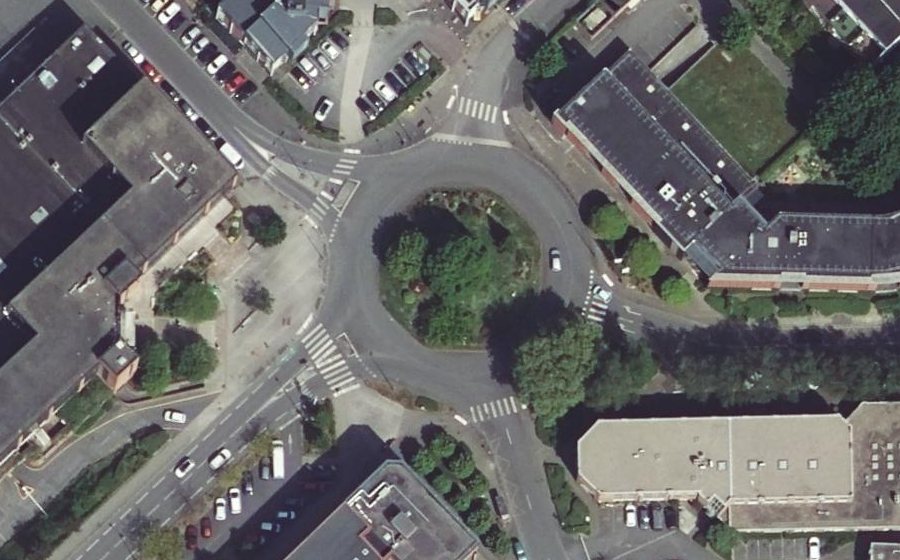 Vue aérienne du Rond-Point de Valmy
