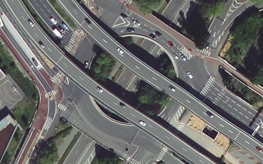 Vue aérienne du Carrefour Pasteur