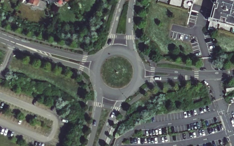 Vue aérienne du Rond-Point de l'Europe