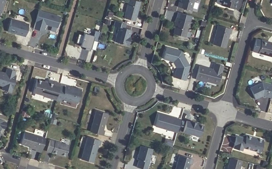 Vue aérienne du Place Irène Joliot-Curie