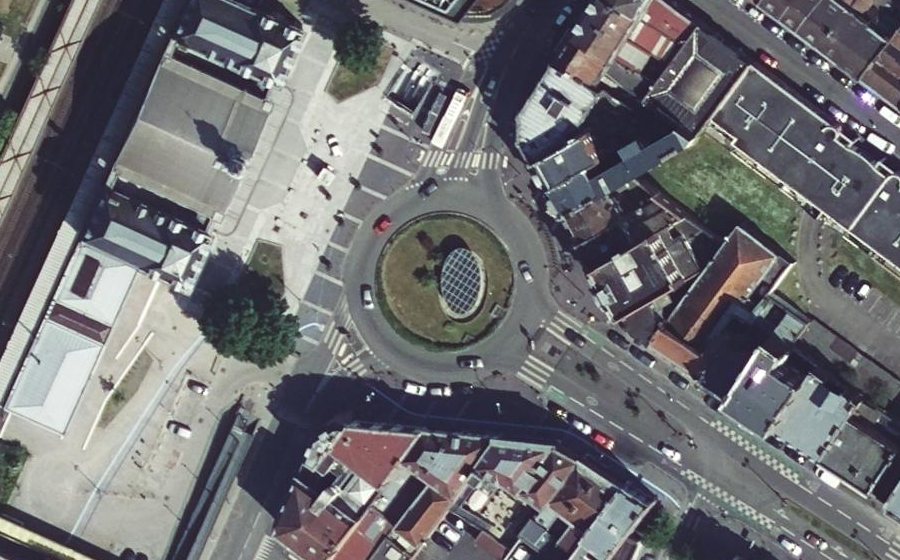 Vue aérienne de la Place de la Gare