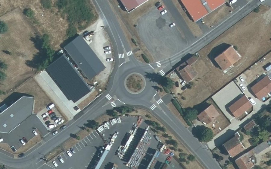 Vue aérienne du Rond-Point de l'Aviation
