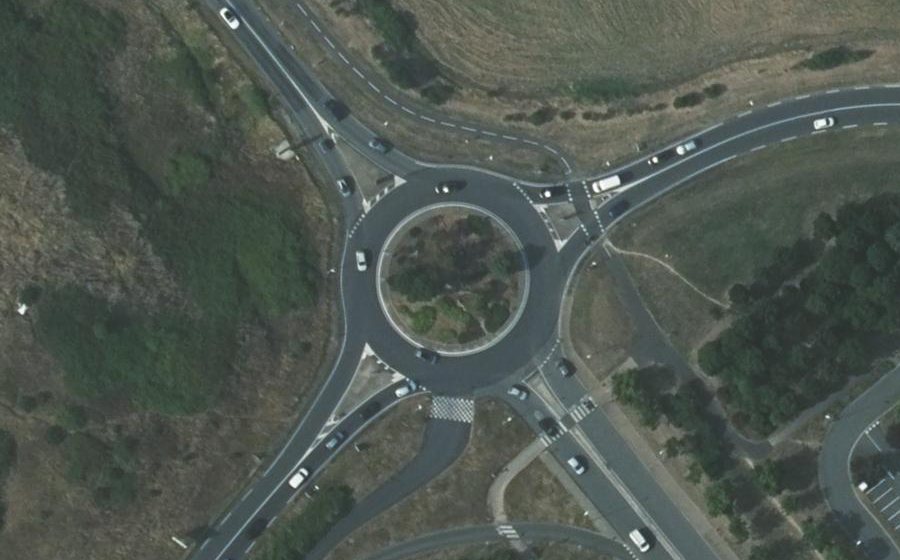 Vue aérienne du Rond-Point de l'Europe