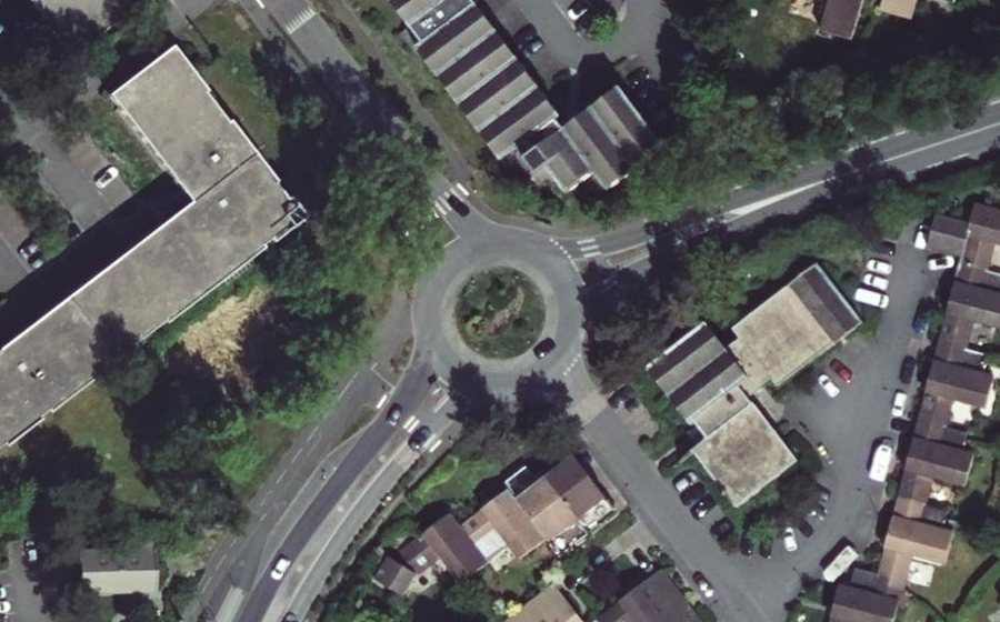 Vue aérienne du Rond-Point des Moulins