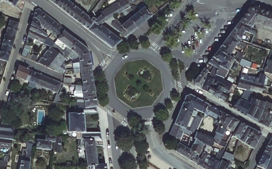 Vue aérienne du Rond-Point des Français Libres