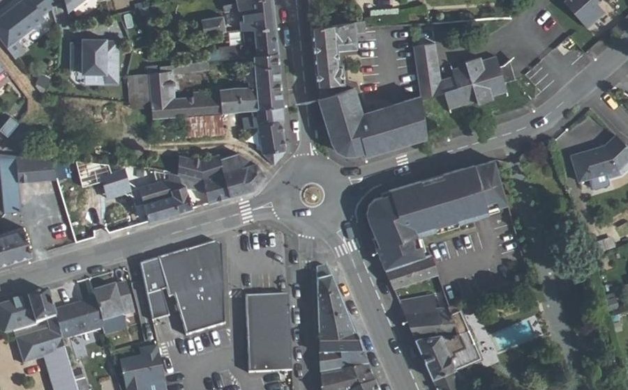 Vue aérienne du Rond-Point Henri Savard