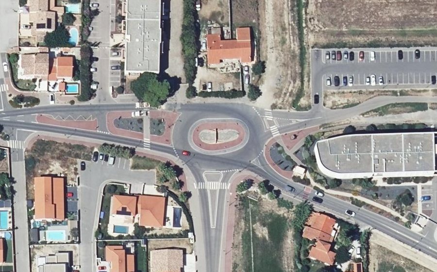 Vue aérienne du Rond-Point du Pont de la Basse
