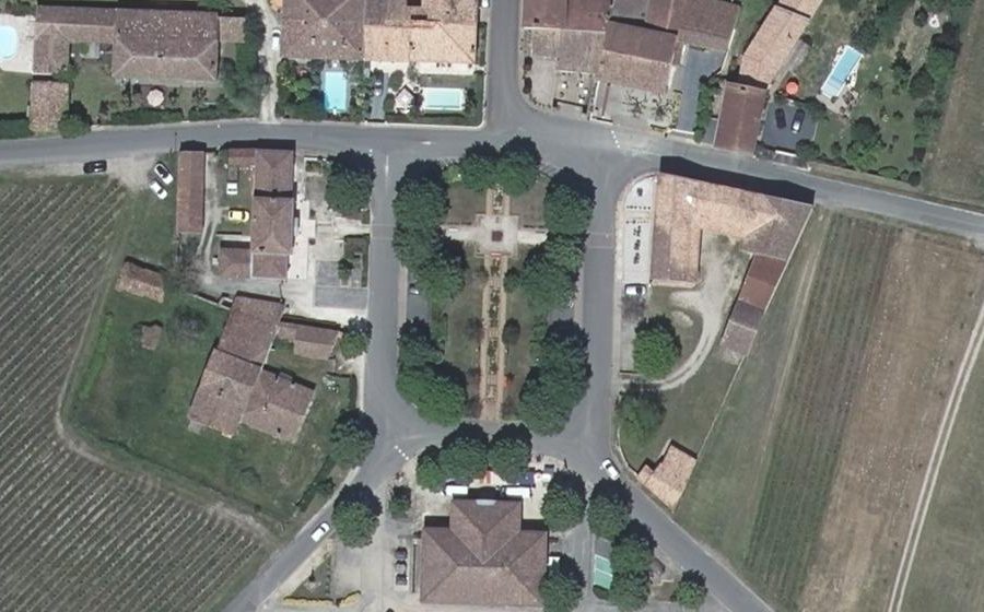 Vue aérienne du Place de la Mairie