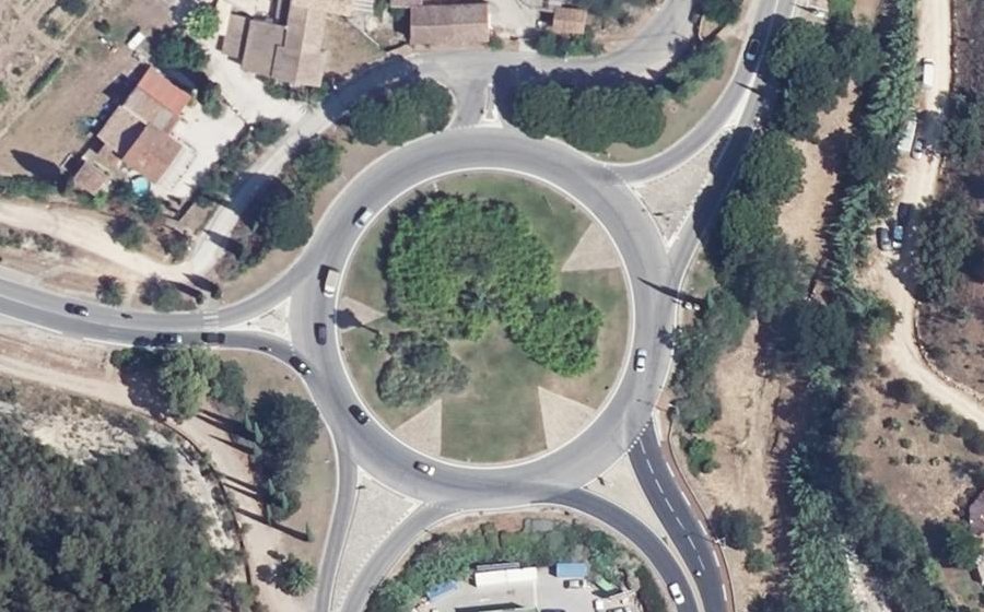 Vue aérienne du Rond-Point de l'Armée d'Afrique