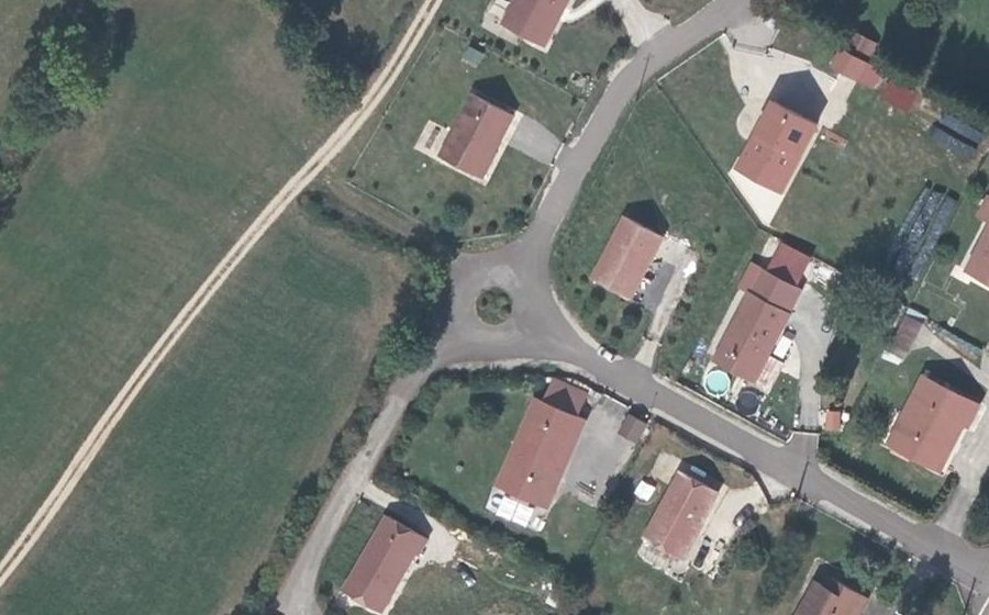 Vue aérienne du Rue de la Rochière