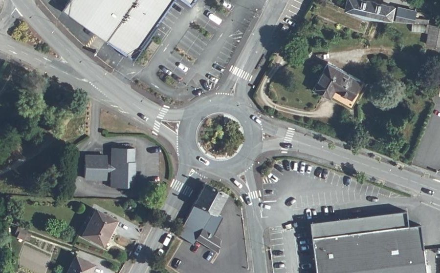 Vue aérienne du Rond-Point Marie-Claude Vaillant-Couturier