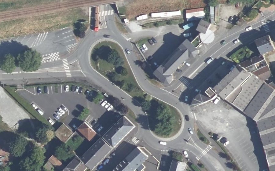 Vue aérienne du Rond-Point de la Gane