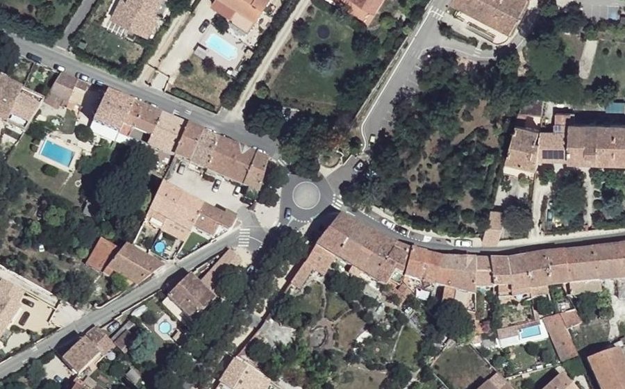 Vue aérienne du Rond-Point de Flore