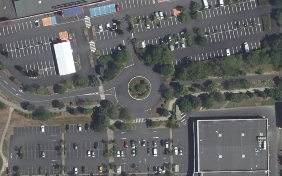 Vue aérienne du Rue Alexandra David Néel