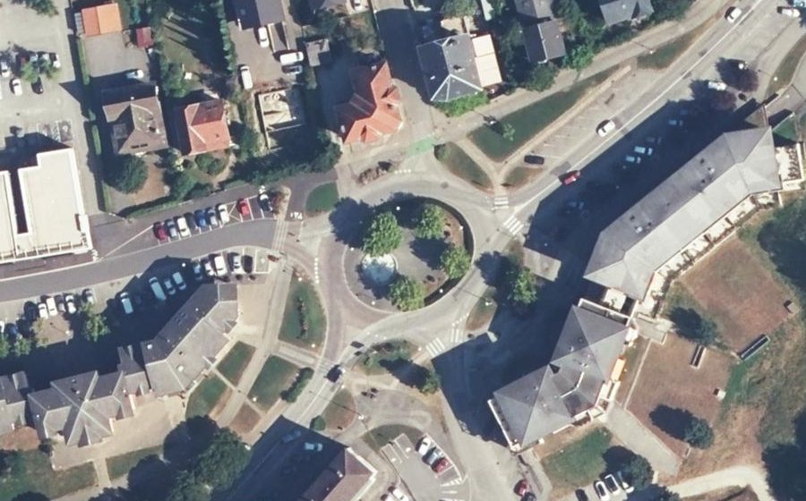 Vue aérienne du Rond-Point Pierre Brossolette