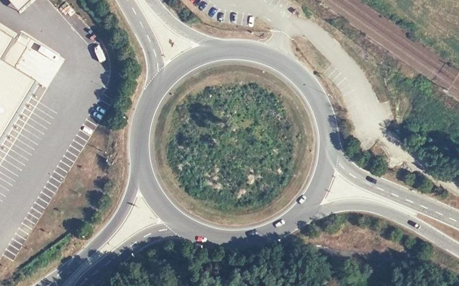 Vue aérienne du Carrefour de Chignin