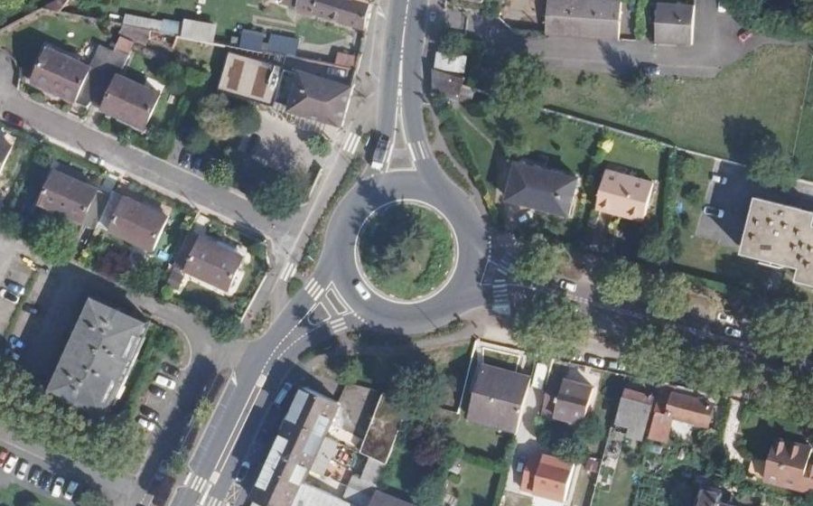 Vue aérienne du Rond-Point de l'Europe