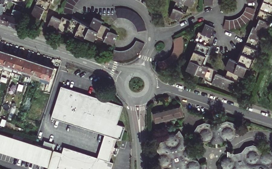 Vue aérienne du Rond-Point des Chartes