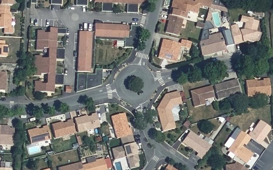 Vue aérienne du Rond-Point Gutwiller