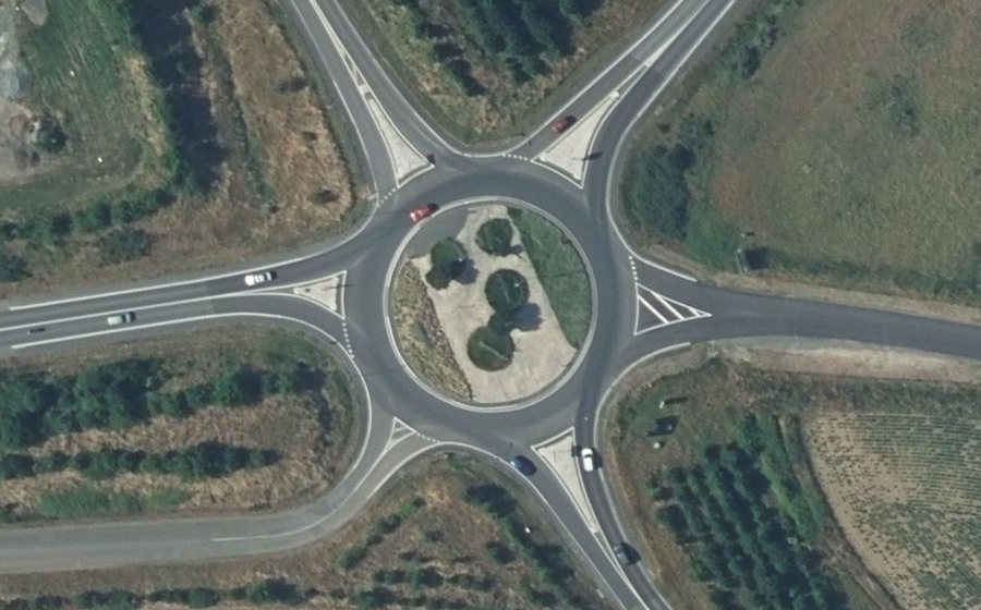 Vue aérienne du Giratoire Route de Jard-sur-Mer