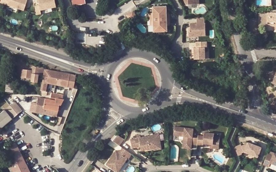 Vue aérienne du Rond-Point Lafayette