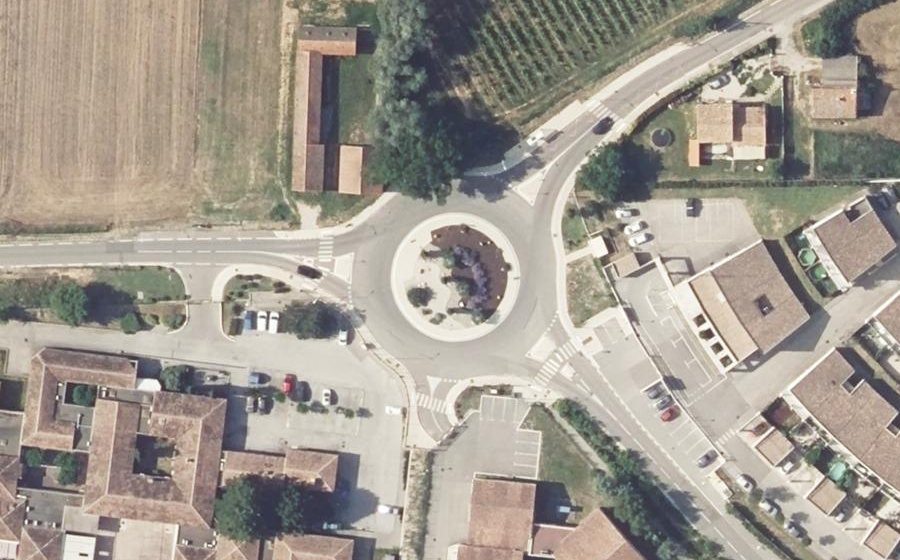 Vue aérienne du Rond-Point Colonel Arnaud Beltrame
