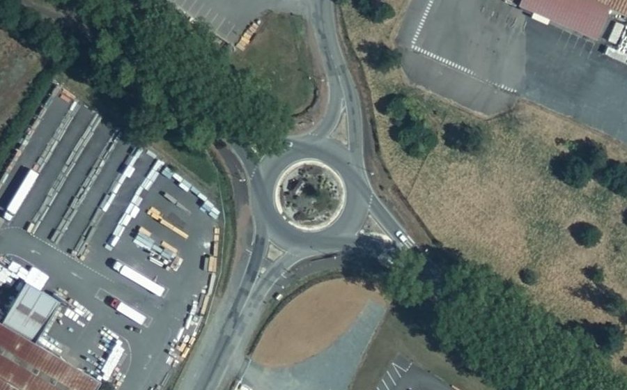Vue aérienne du Rond-Point Sillingy