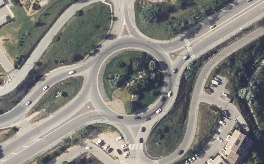 Vue aérienne du Rond-Point Luc Vivien