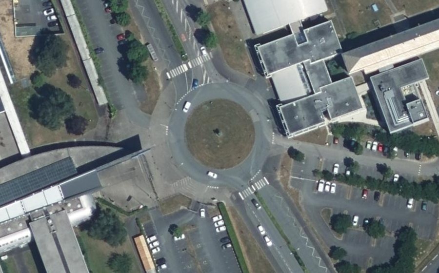 Vue aérienne du Rond-Point Victor Basch