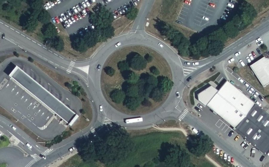 Vue aérienne du Rond-Point Georges Duval