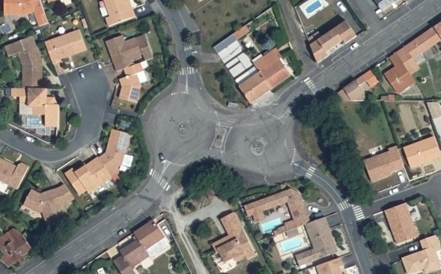 Vue aérienne du Rond-Point du Docteur Zamenhof