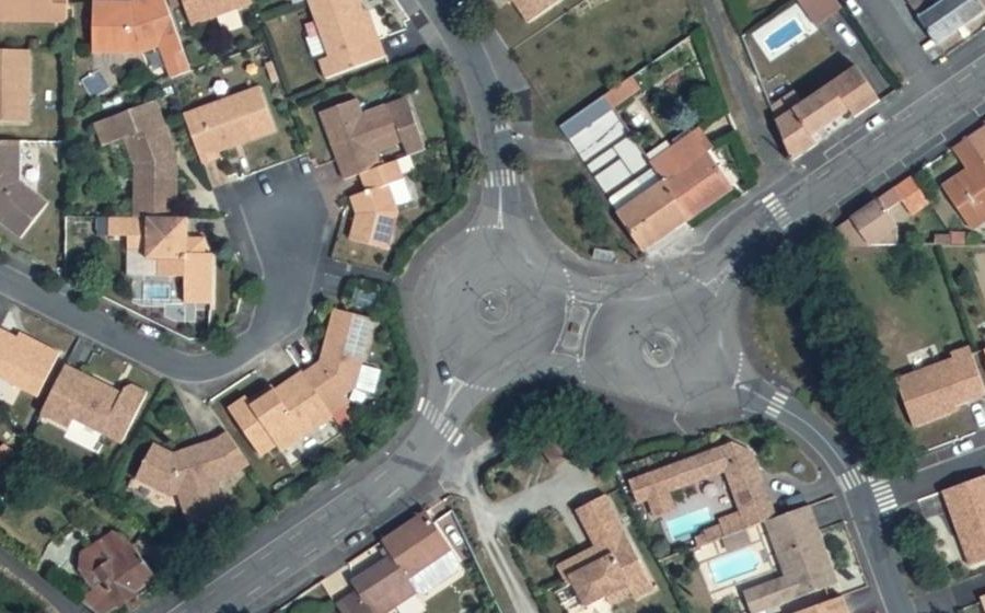 Vue aérienne du Rond-Point du Docteur Zamenhof