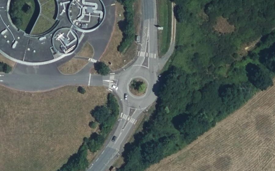 Vue aérienne du Rond-Point du Maréchal Koening
