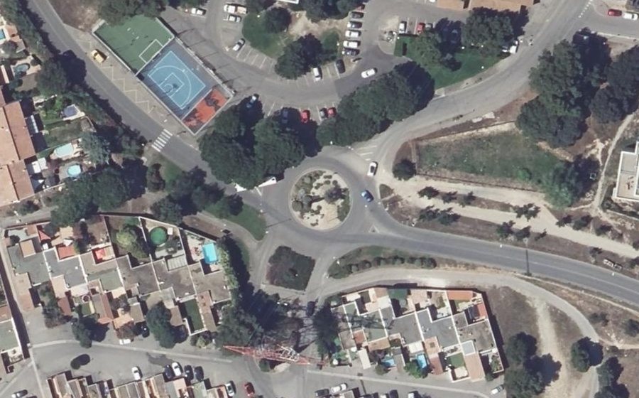 Vue aérienne du Rond-point Bernard Bizot