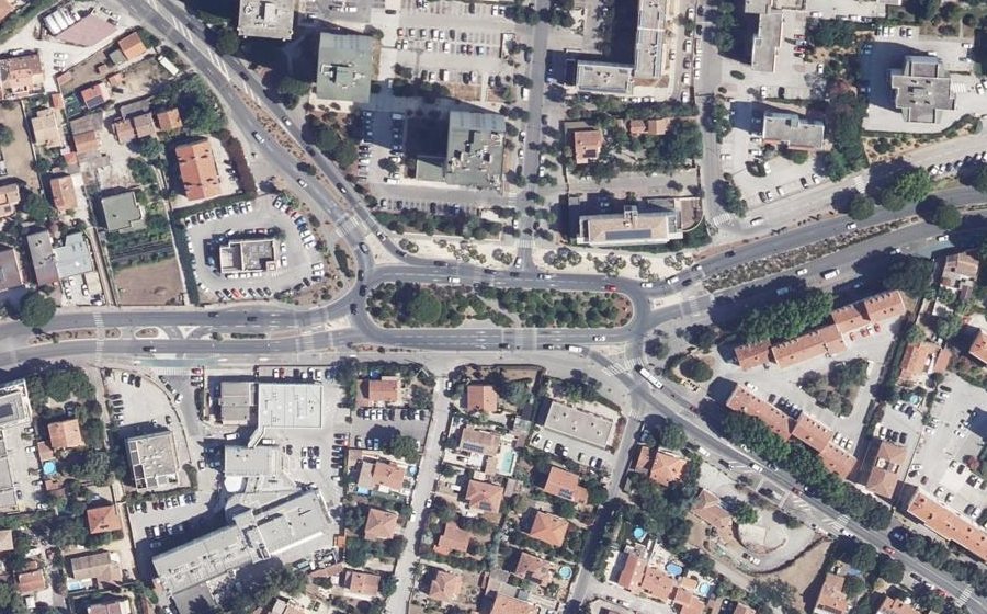 Vue aérienne du Rond-Point Jean De Lattre de Tassigny